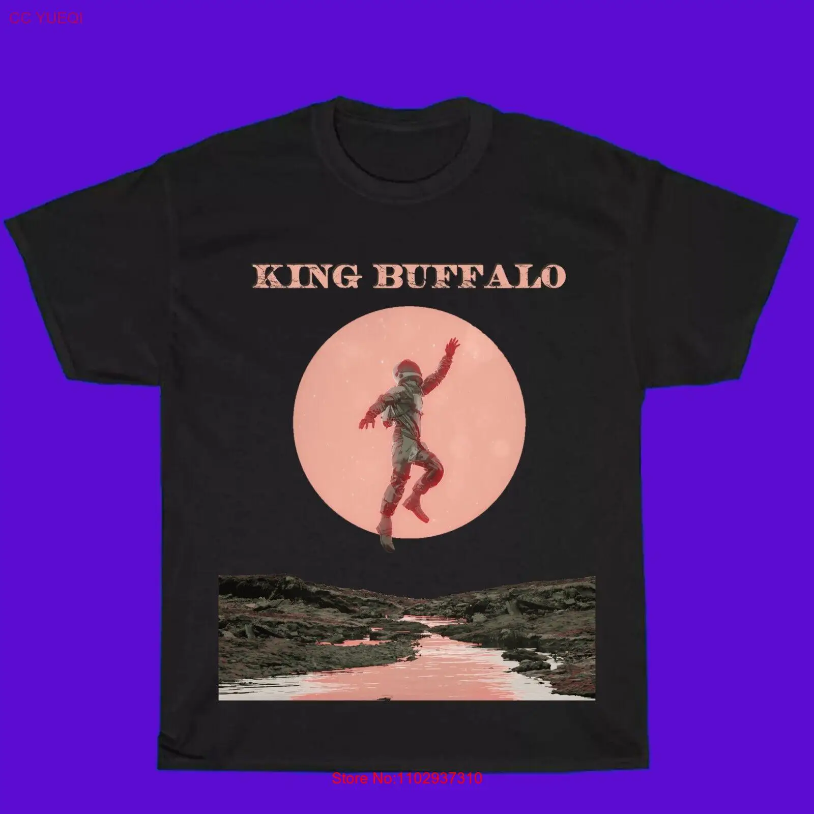 NWT 6667769-king buffalo classic, ретро-художественная футболка, размер S-5XL NWT 6667769-king buffalo classic, ретро-художественная футболка, размер S-5XL
