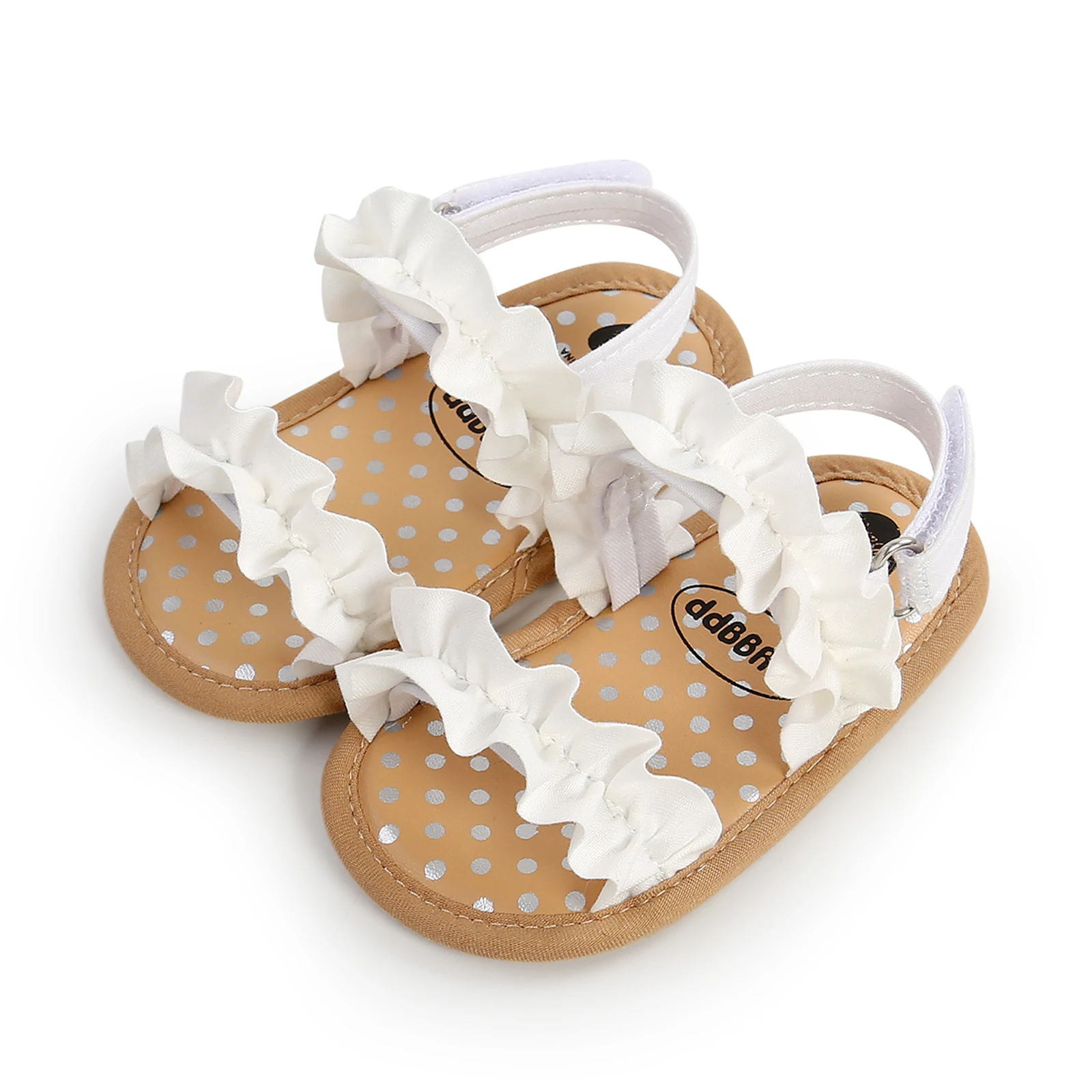 Scarpe da neonata per neonati sandali per bambini sandali con suola in gomma morbida Premium antiscivolo Summer Flower Lace culla First Walker Shoes