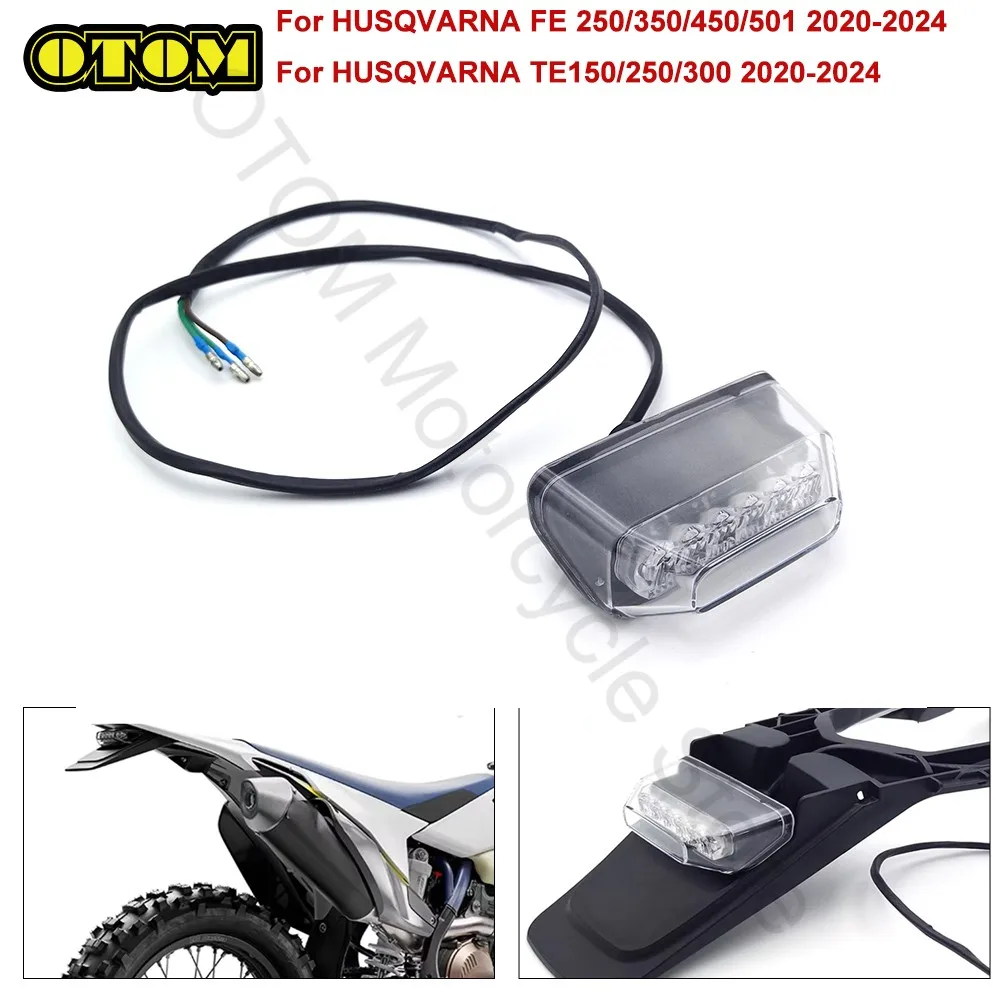 For HUSQVARNA Motorcycle Taillight Tail Light Rear Fender LED Lamp FE 250 FE 350 FE 450 FE 501 TE150 TE250 TE300 2020-2024 Bikes