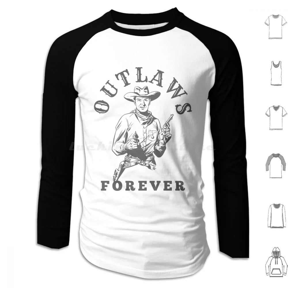 Outlaws Forever Hoodies Long Sleeve Redemption Redemption 2 Rdr2 Arthur Morgan Cowboy Gaming Red Western Game