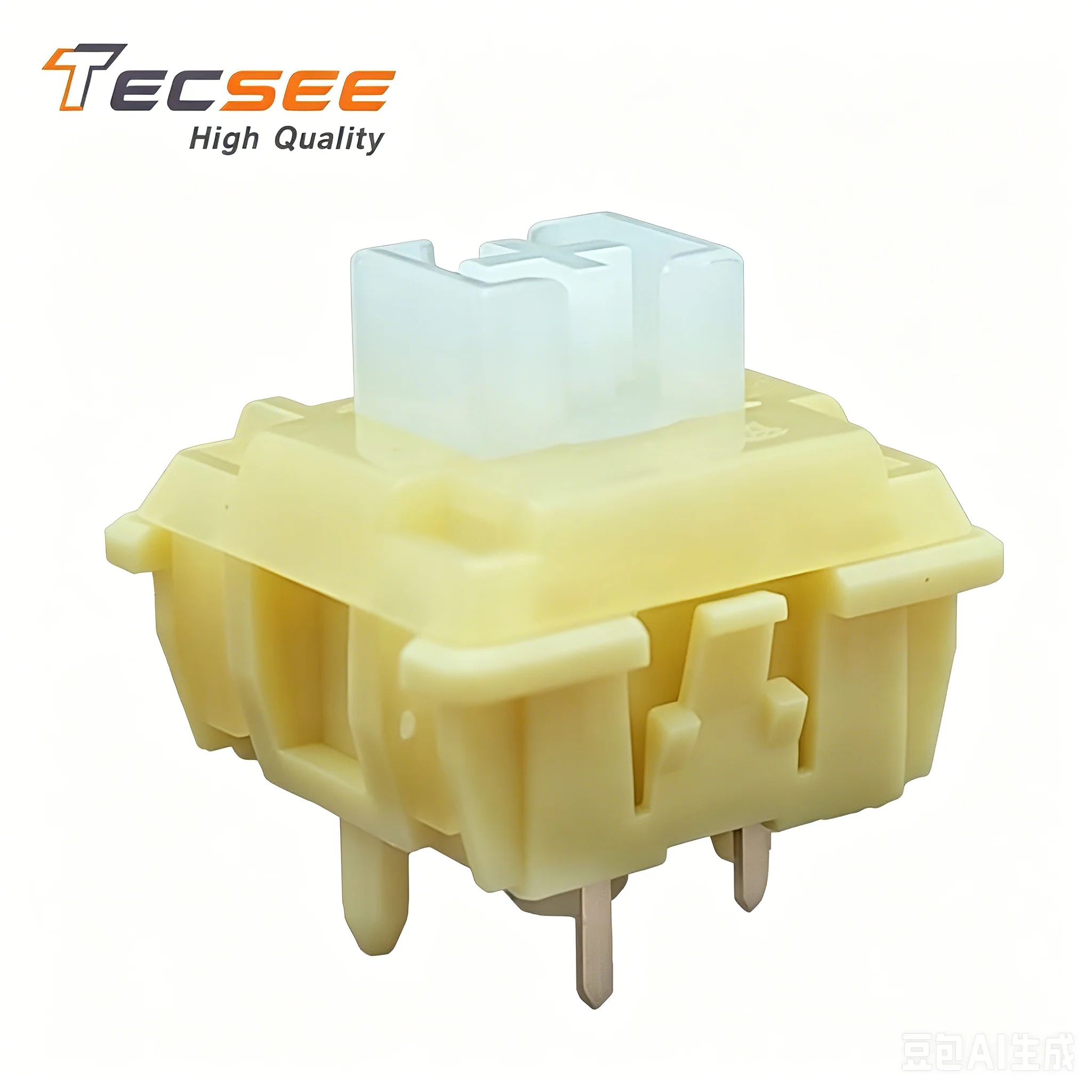 Teclado Mecânico Linear de Perfil Baixo Tecsee Pudding Medium Switch, Switch de Meia Altura 5PIN RGB SMD Hot Swap DIY Kit