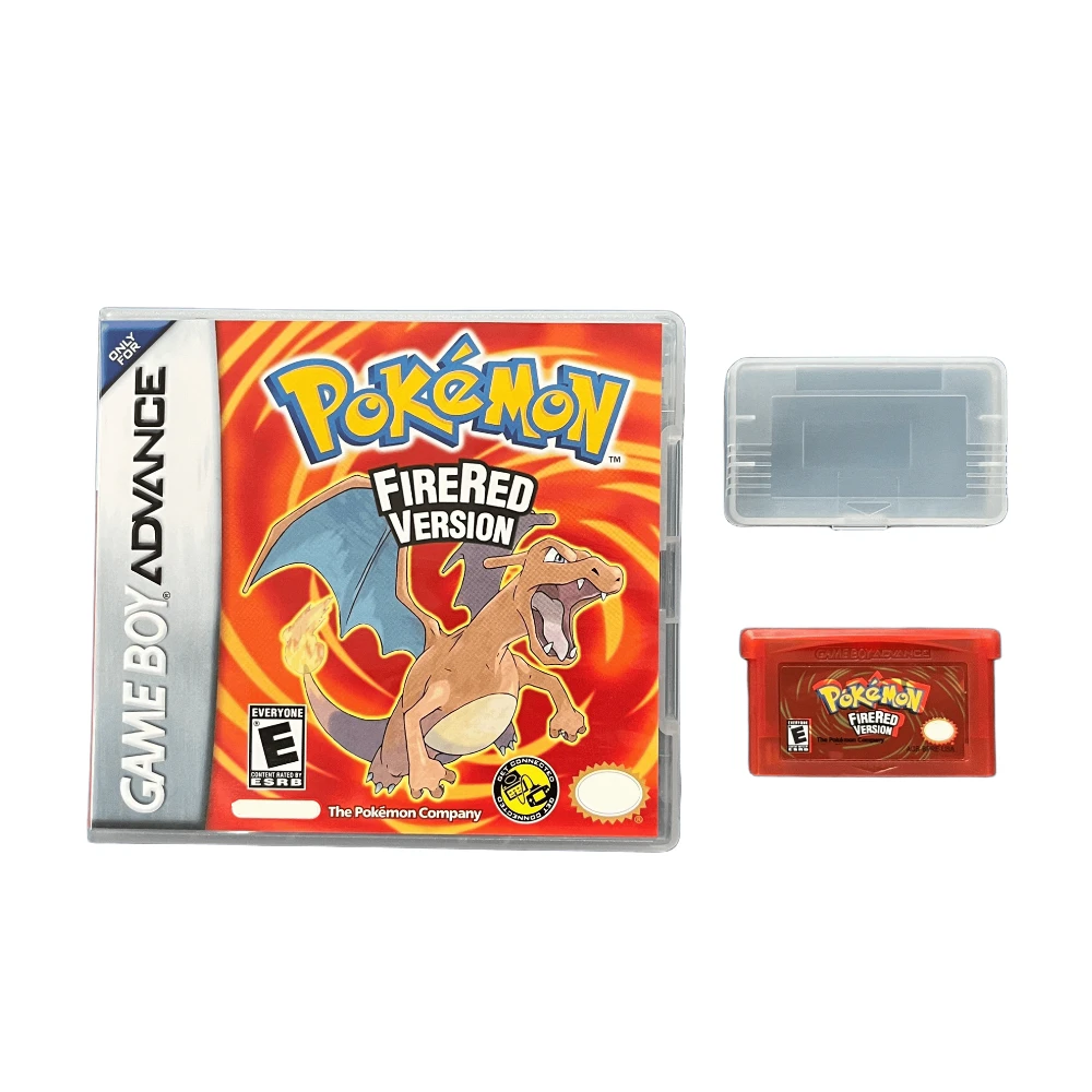 Cartouche GBA Pokemon 5 versions anglaises, Version américaine, émeraude/rouge feu/vert feuille/rubis/saphir 32 bits dans une boîte (sans manuel)