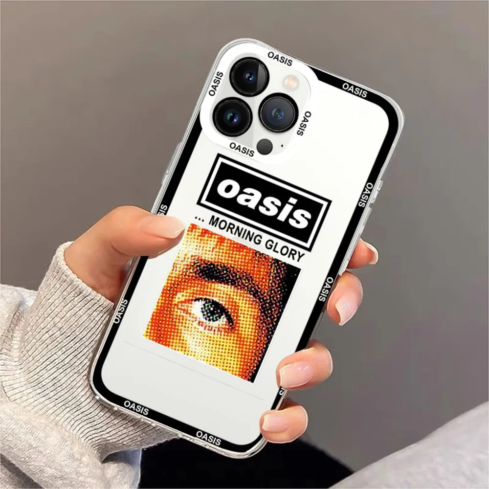 Hot Band O-Oasis Phone Case For iPhone 11 12 Mini 13 14 Pro Max Transparent Shell