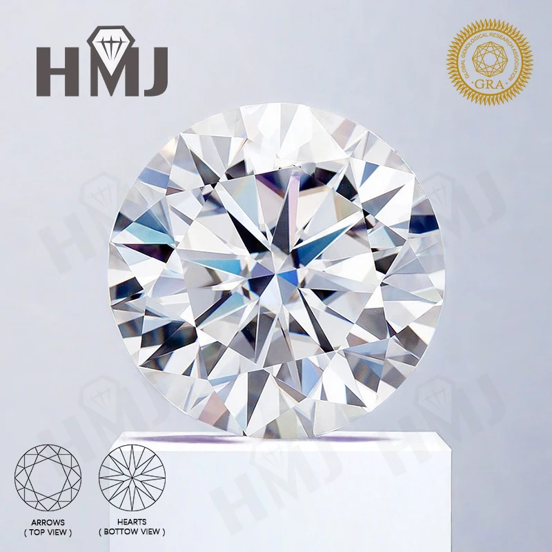 

D Color Moissanite Stone Large Sizes Super White with Certificate 6.0-30.0ct Moissanite Lab Diamond Pass Tester with GRA Report