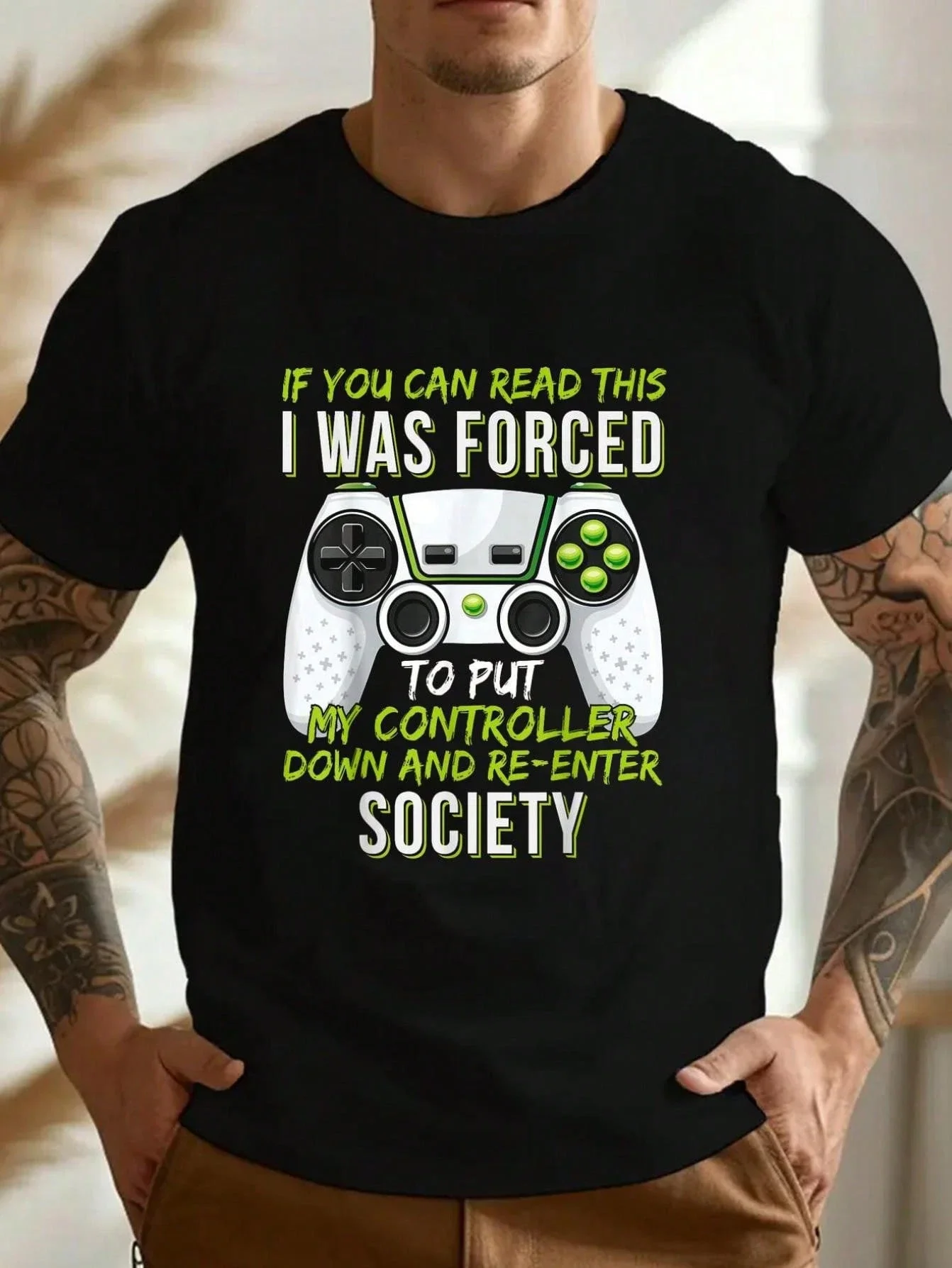 100% Cotton Funny Gaming Boys Girls Men Gamer Video Game T-Shirt Women's Men's Graphic Tee, Casual Tops Fashion Tshirt Gift