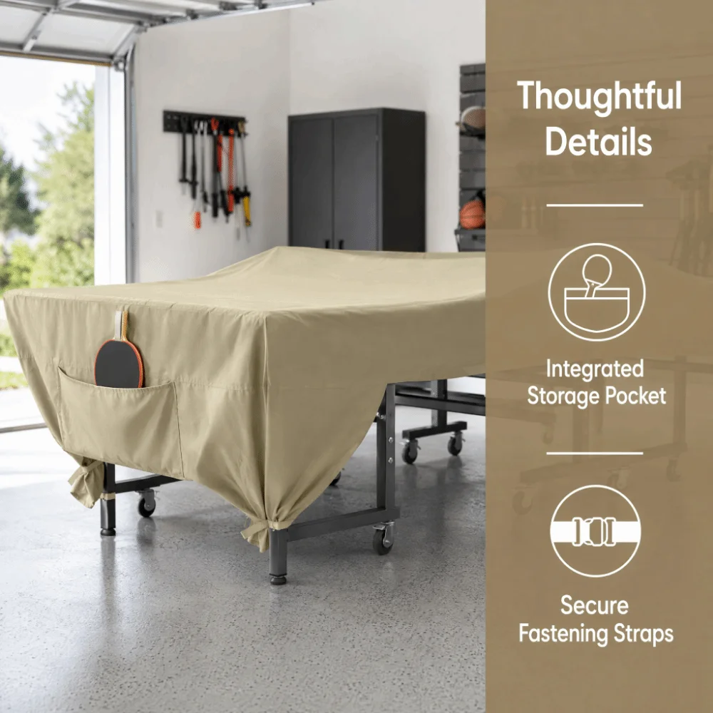 Splash Proof Ping Pong Table Cover Dust Blocking Adjustable Buckle Straps Ping Pong Table Protective Cover Protective Cover