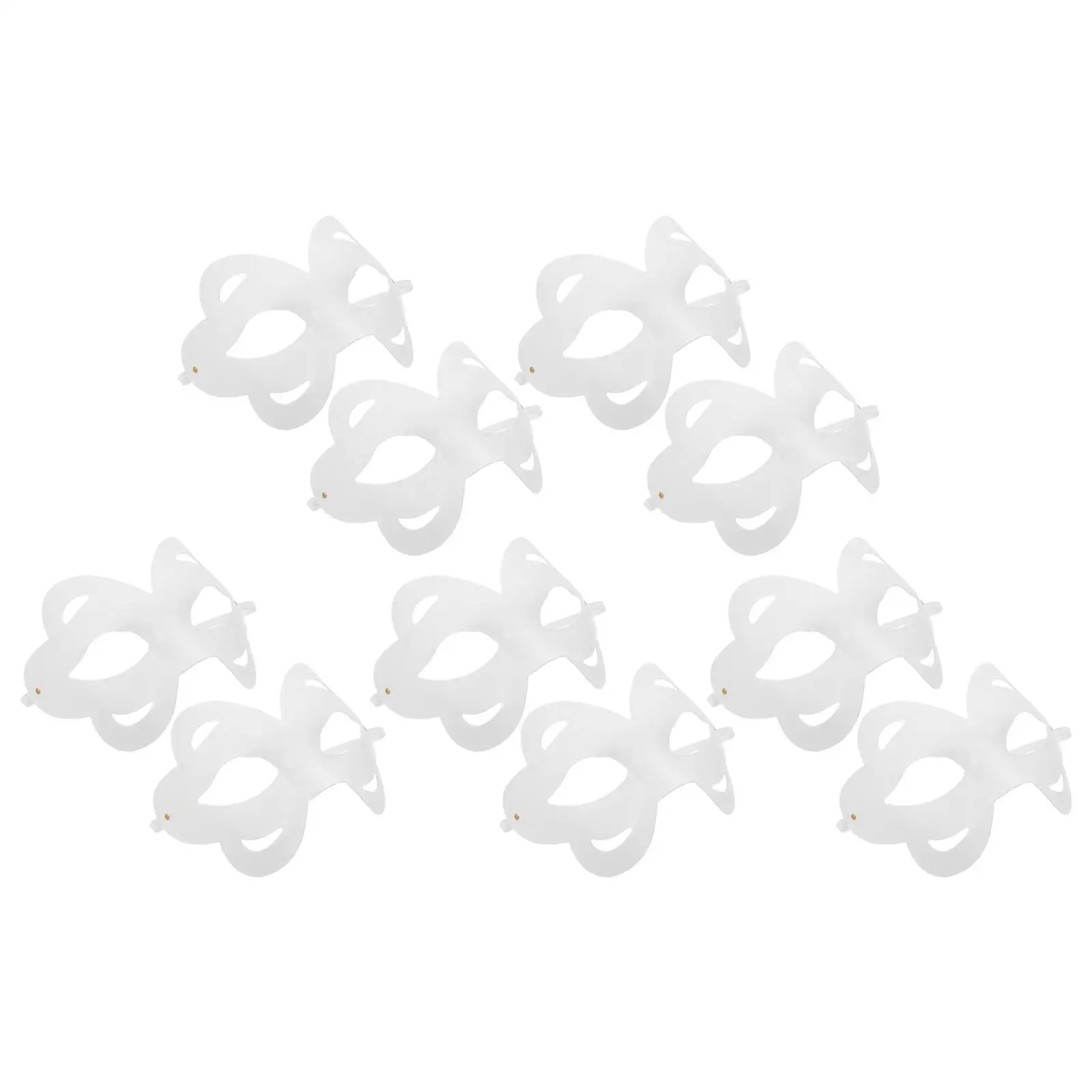 10 Pcs Hand Painted Mask DIY Animal Unpainted Craft Facial Mardi Gras Masks for Kids