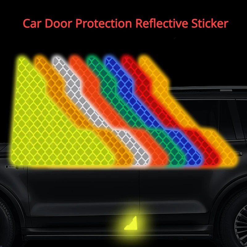 Reflective Car Door Corner Sticker Waterproof Anti-scratch Anti-collision Protector Warning Decals Car Door Protection Stickers