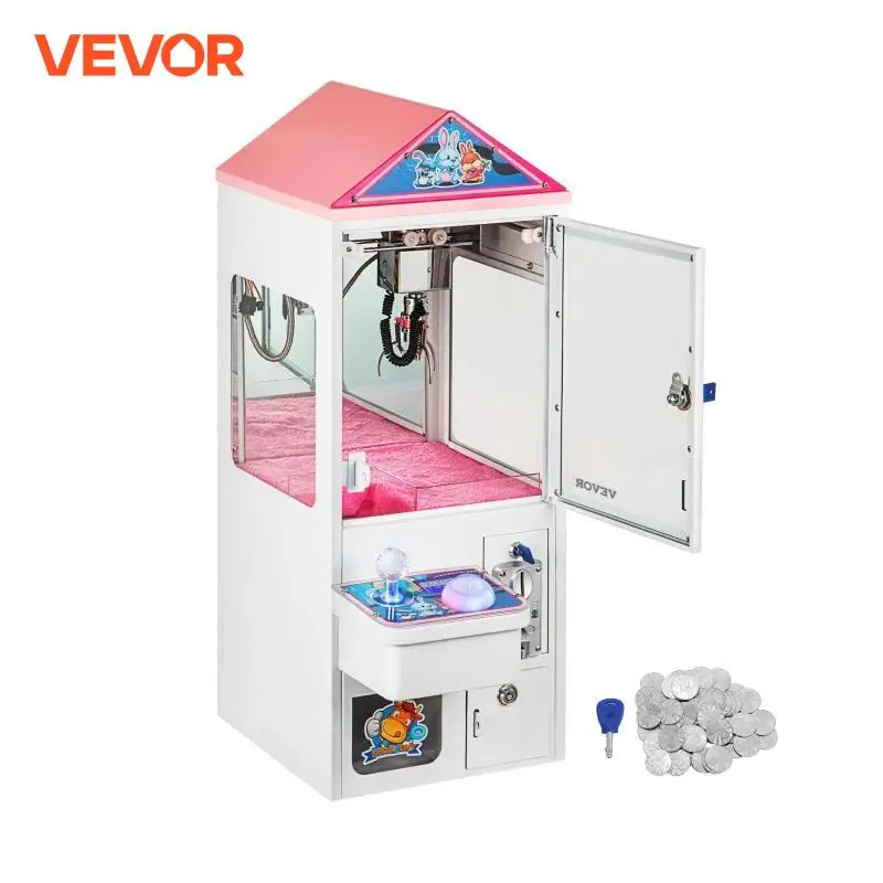 VEVOR Mini Claw Crane Machine 150W Electronic Claw With LED Lights Candy Plush Toy Grabber Anti-rust Shake-proof Diversified Use