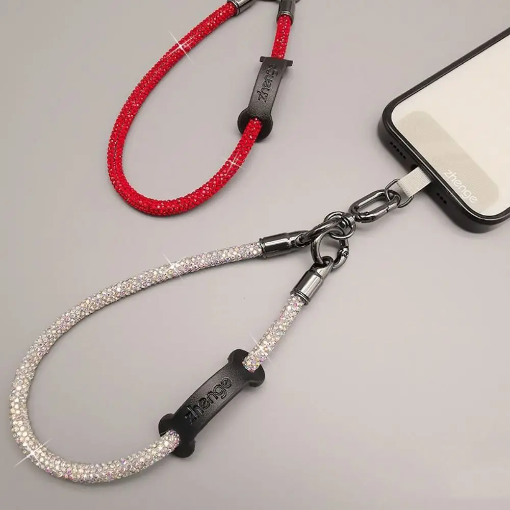 

Подвесной шнур с блестками и стразами, ремешок для телефона, короткий стиль на запястье, роскошная веревка для телефона с бриллиантами, полный бриллиант, защита от потери