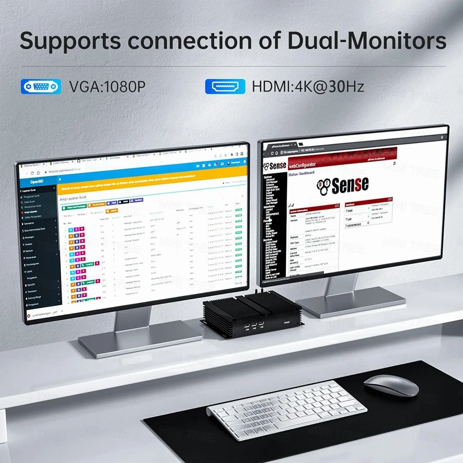 Core PC Mini Tanpa Kipas Industri Generasi ke-11 i7-1165G7 i5-1135G7 2 * COM Rs232 Linux Komputer Desktop Kompak HD VGA layar ganda