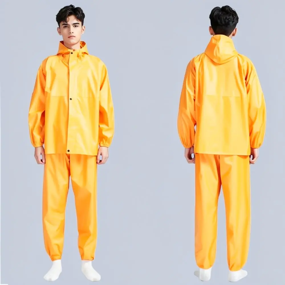huameidun製、防水・防塵機能付きの全身保護服。フード付きで、産業用途に適した安全作業着。