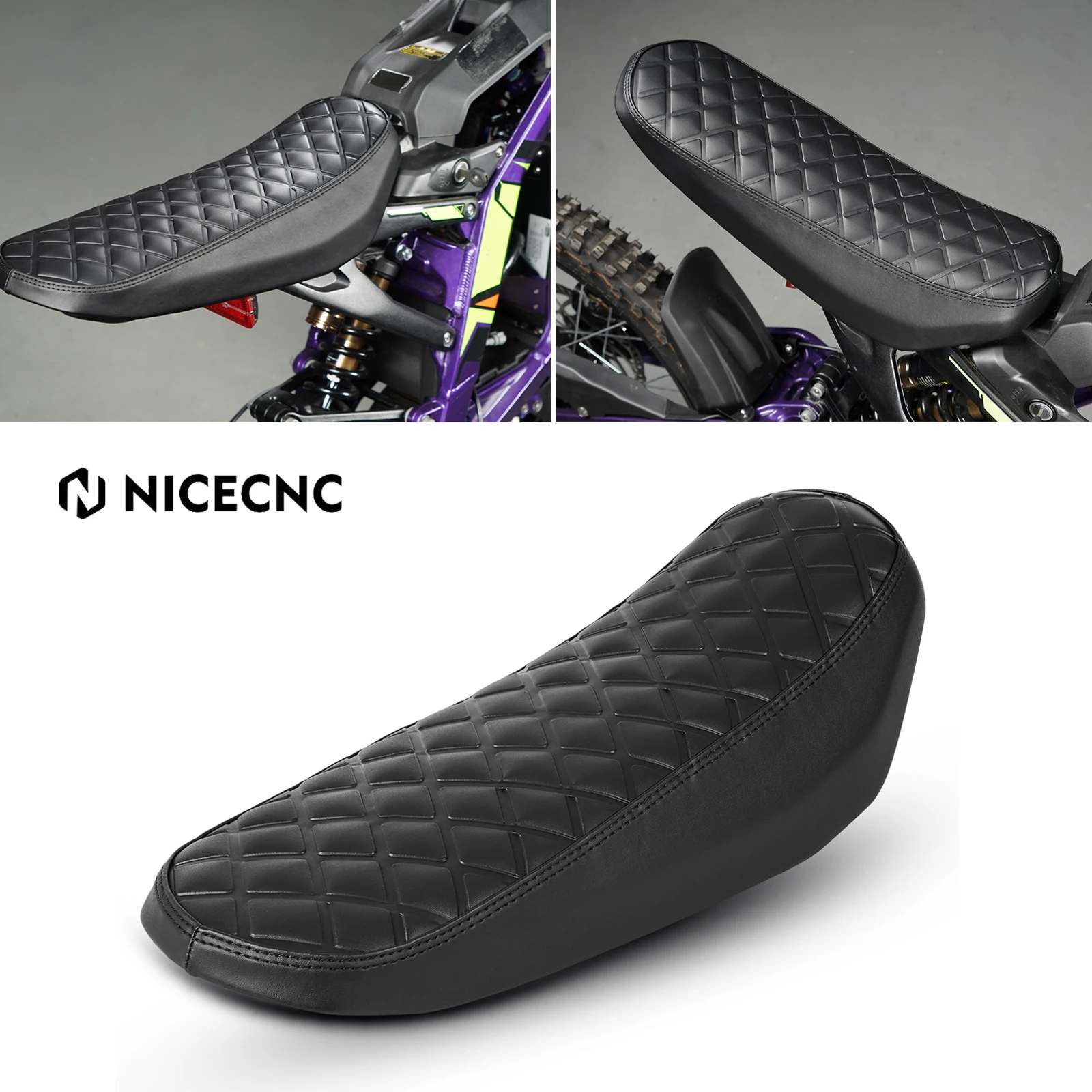 

NICECNC For Surron Light Bee X For SUR-RON Light Bee S L1E Motocross PU Leather Seat Cushion Waterproof Electric Dirt Bike