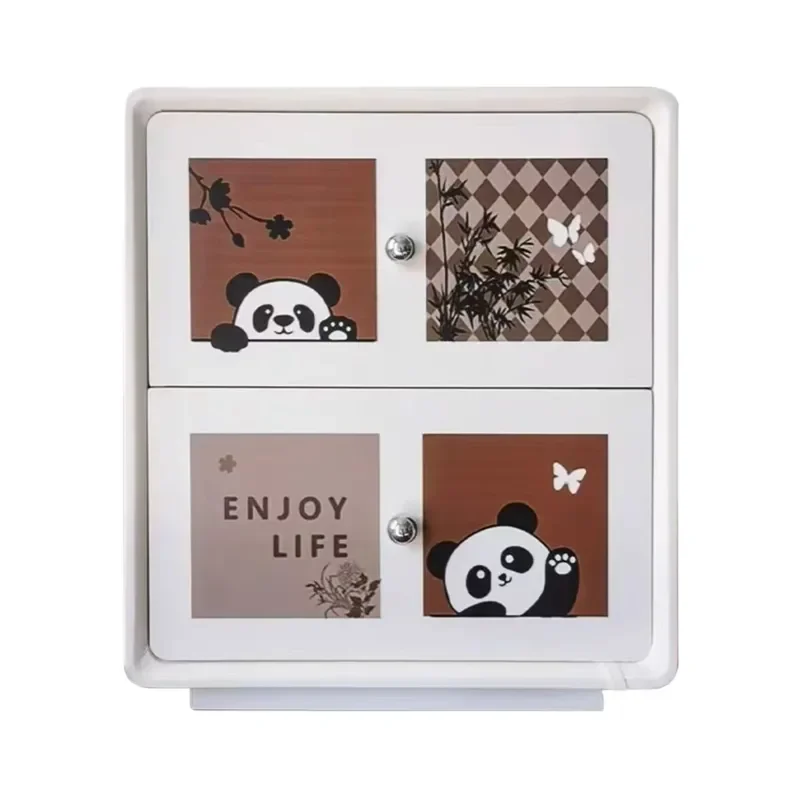 Cream Solid Wood Nightstand French Style Small Storage Cabinet for Bedroom Simple Modern Design Compact Side Table