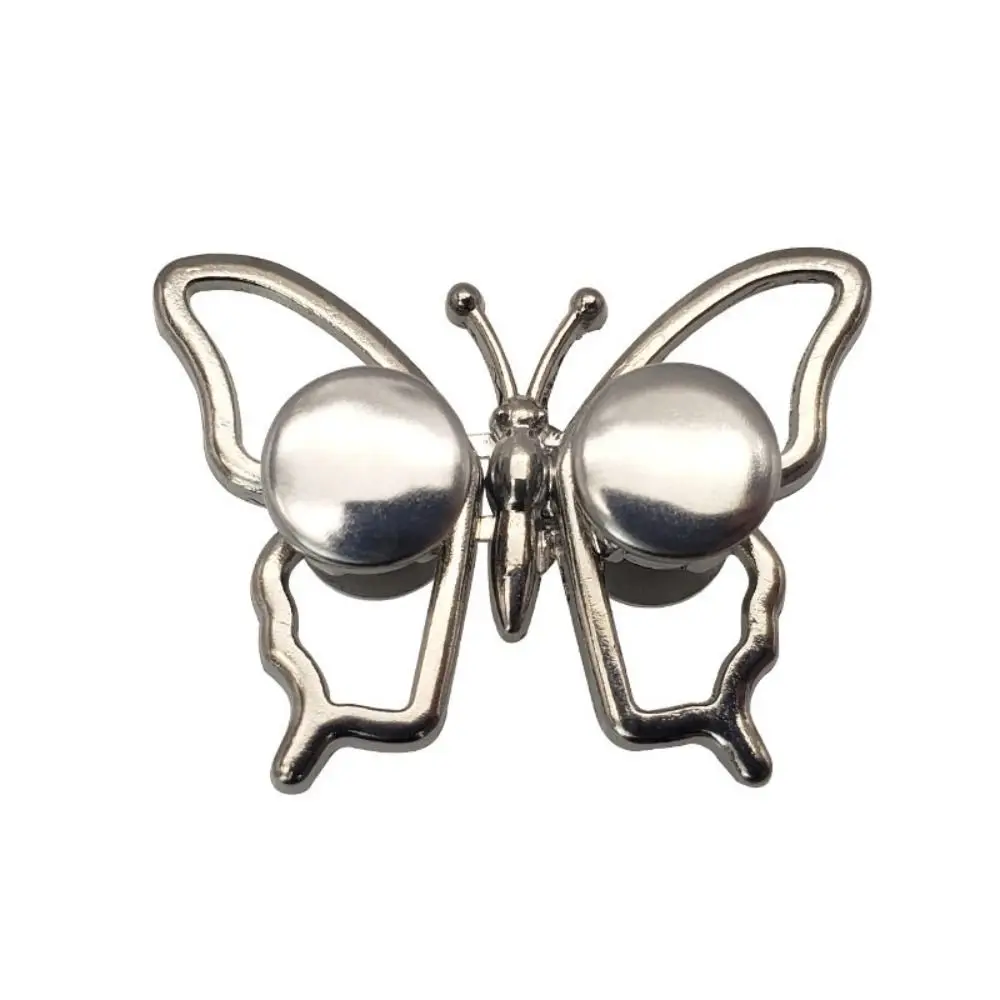 Alloy Butterfly Waist Buckle Butterfly Shape Detachable Clothing Waist Buckle Adjustable No Sew Waist Cinch Buckle Jeans Wear