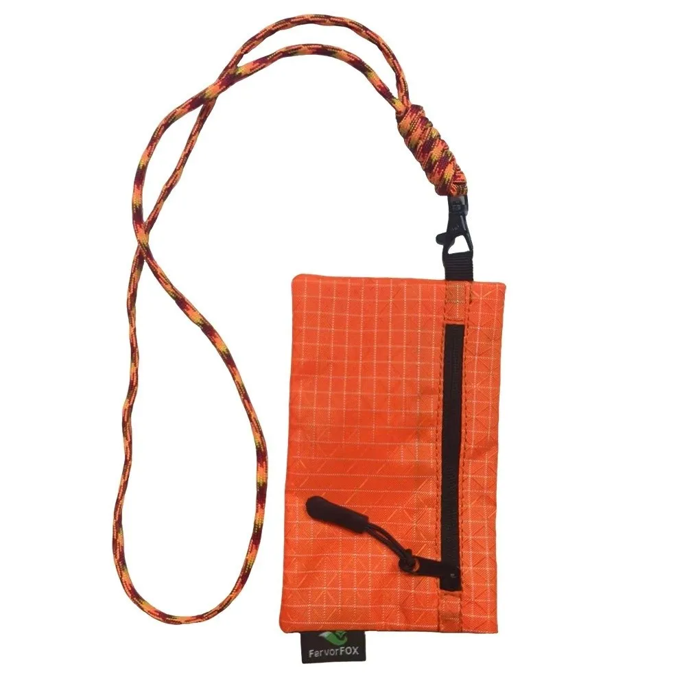 Portable Lightweight Outdoor Storage Bag Waterproof ‌Wear Resistant Outdoor Organizer Zipper with Rope Key Card Wallet Hiking
