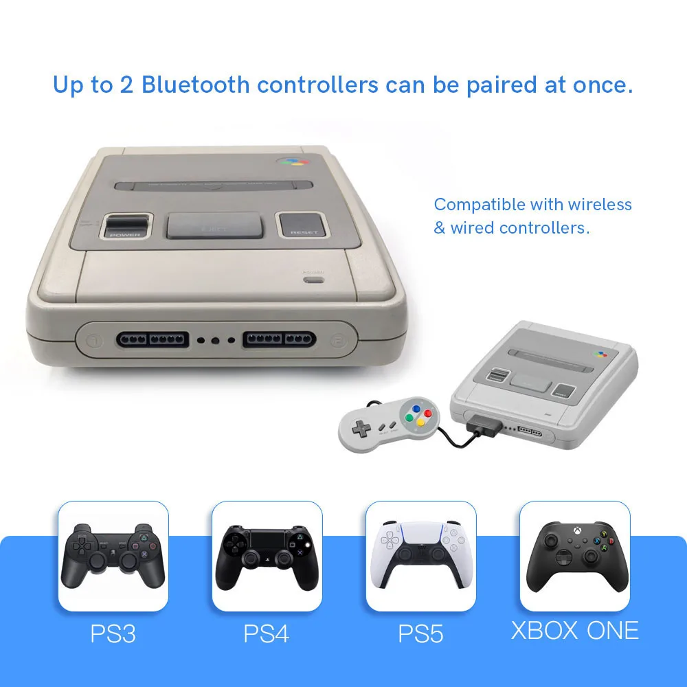 IBlueControlMod-Contrôleur sans fil, adaptateur interne, pour EU SNES JP SDavid, se connecte à pour PS3/PS4/PS5/Switch Pro