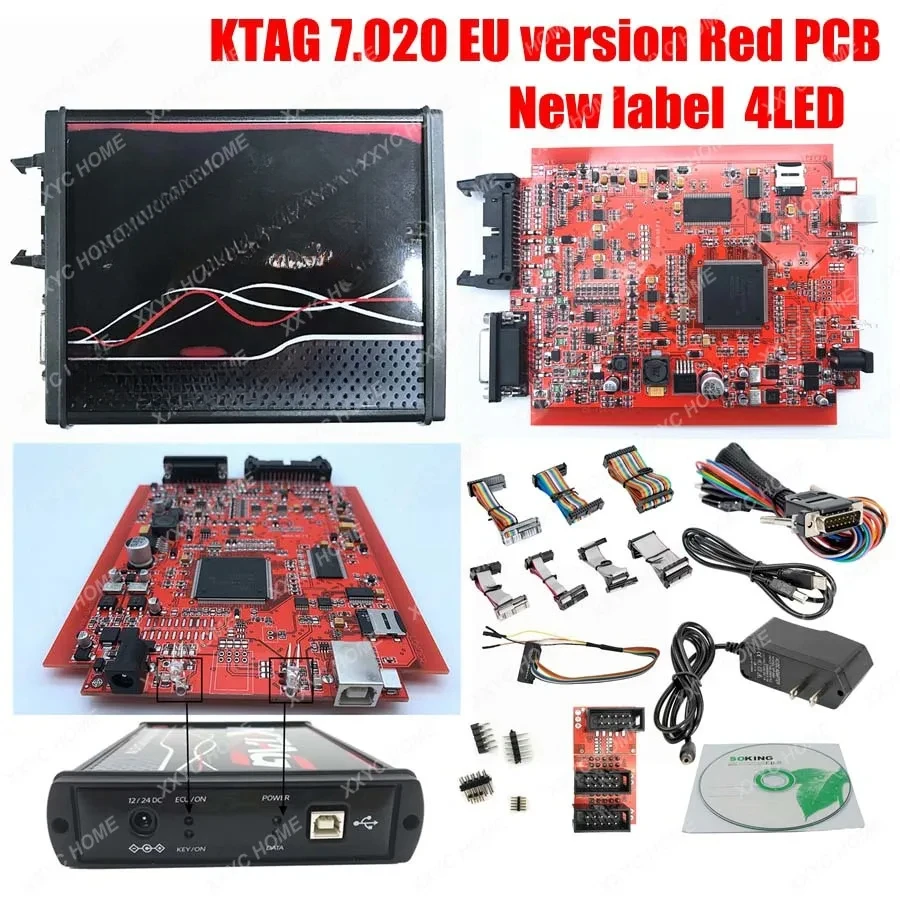 European version of red board KTAG V2.25 K-TAG 7.020 KTM100 ECU programmer No point limit