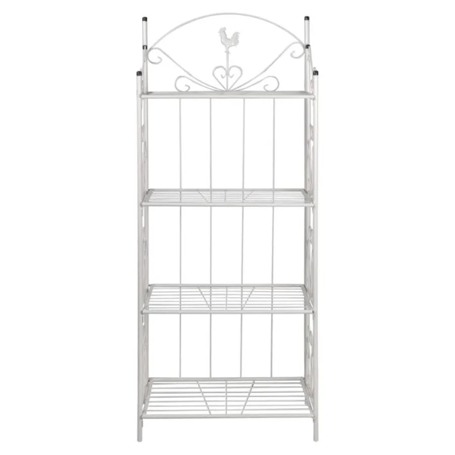 Support pour plantes carré blanc