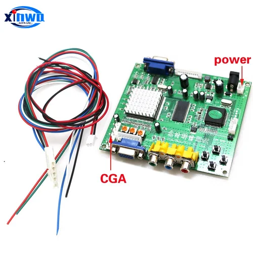 Placa convertidora de señal de vídeo GBS8200 RGB/CGA/EGA/YUV a VGA LCD HD con Cable PCB verde NEO GEO máquina de juego recreativo