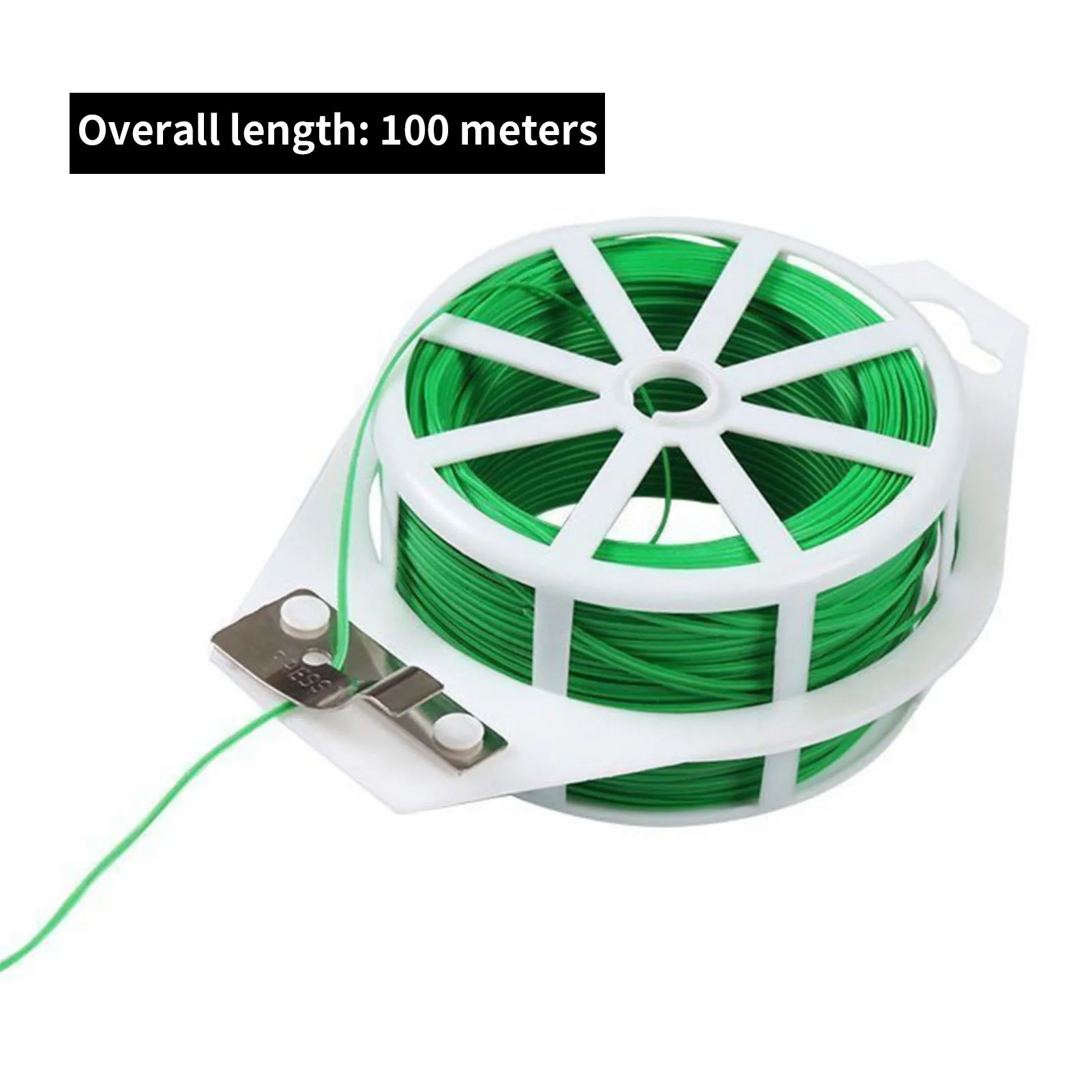 

Portable 100M Roll Wire Twist Ties Green Garden Cable Fixer Gardening Climbers Slicer Plant Support & Care Garden Supplies