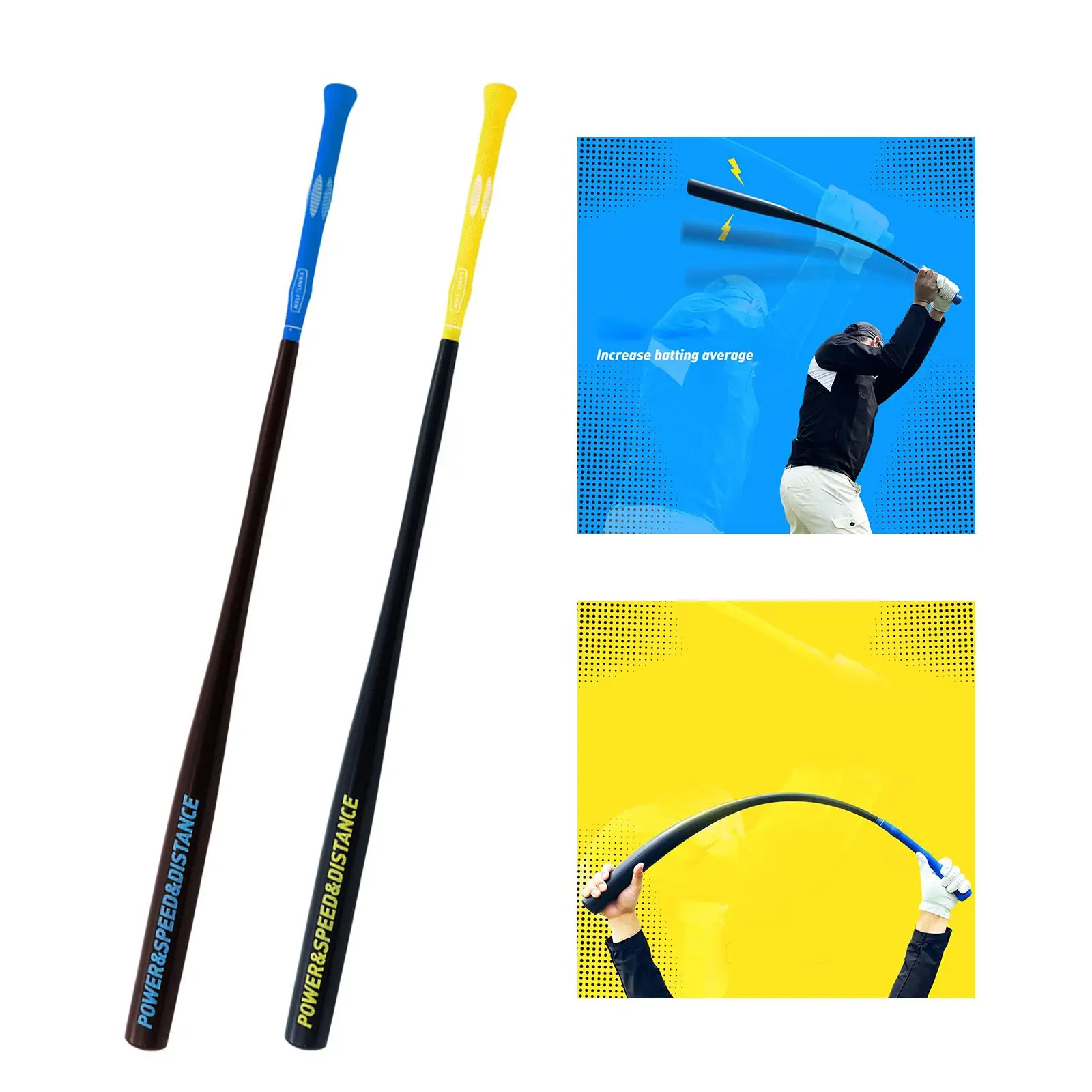 Golf Swing Trainer Weighted Head Power Tempo Stick Posture Correction for Golf Training Ground Practice Tools Adults Beginners