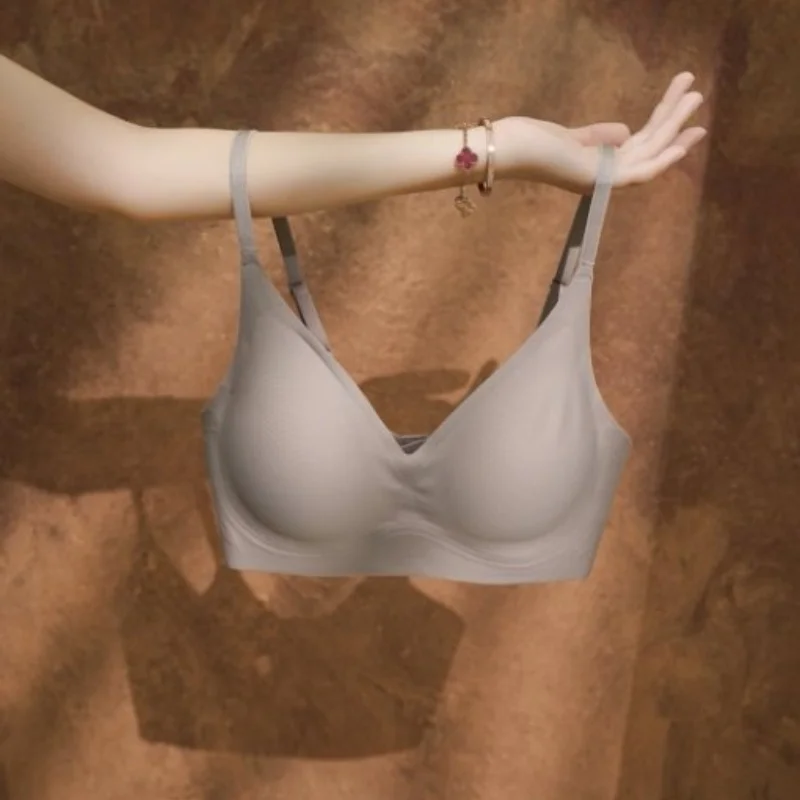 بطانة شجرة الطيور 89% حرير التوت 11% حمالة صدر من الألياف اللدنة، حمالات صدر لاسلكية للنساء قابلة للتنفس 3/4 كوب، ملابس داخلية جديدة بدون أثر A59043JF #2