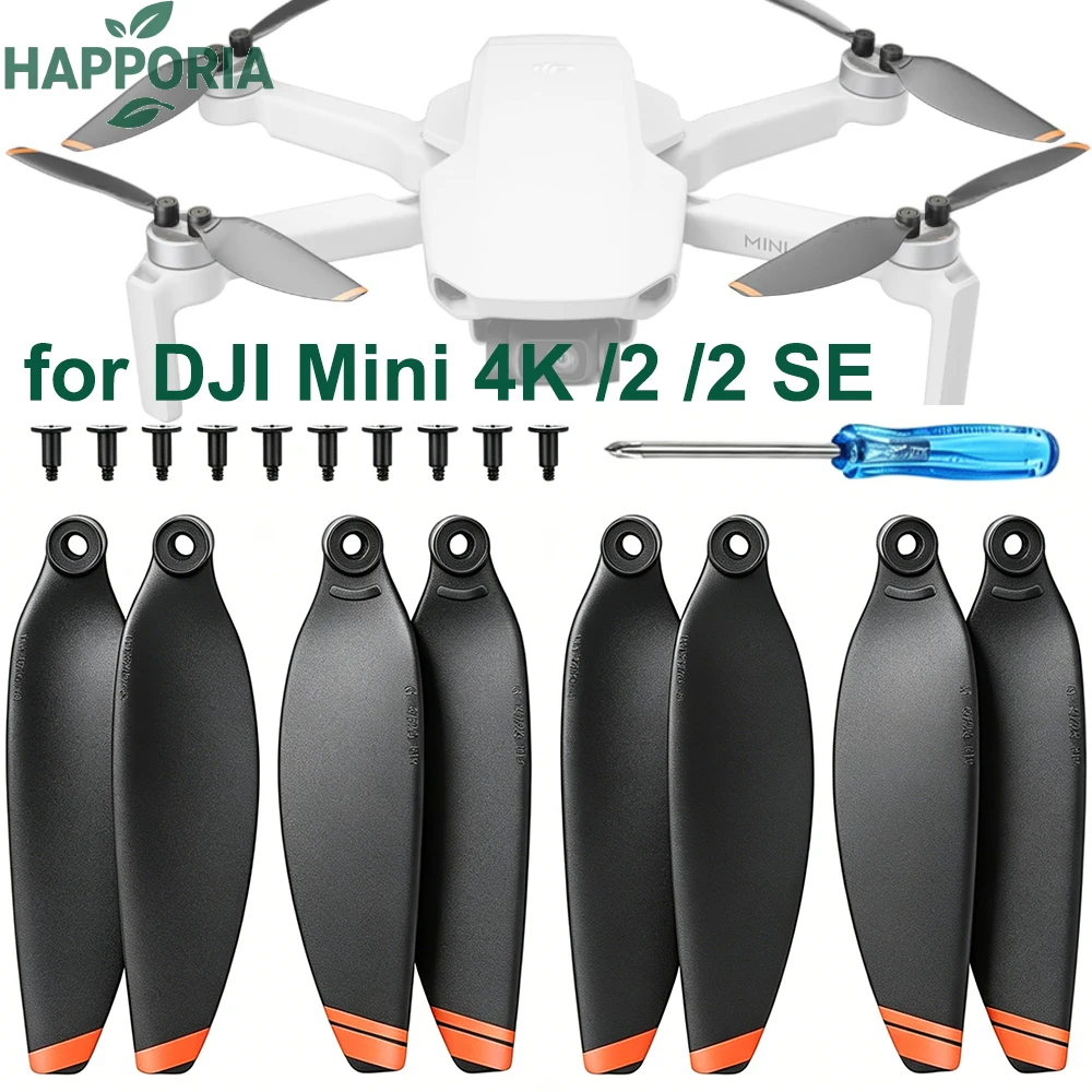HAPPORIA Hélices 4726 para DJI Mini 2 Mini 2 SE Mini SE Mini 4K Bajo Ruido Palas de Repuesto con Soporte para Hélices Accesorios para Dron