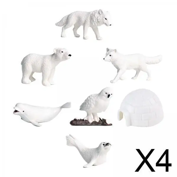 

Collectible Polar Animal Figurines Set Lifelike Plastic Toy Creative Science Fun Toys for Kids Birthday