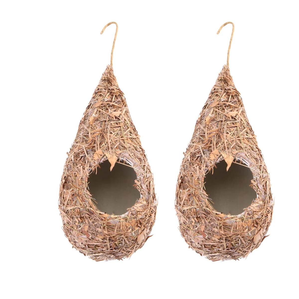 

2Pcs Simulated Bird Nest Grass-woven Straw for Birds Supplies Weaving Accessories Safe Comfortable Small Birds Play Sleep Nature