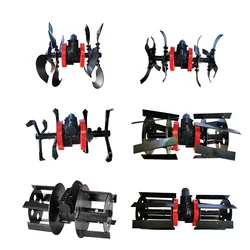 Multifunction Gear box head Lawn mower Blade Work Head Loosen Soil Weeding Ditching Wheel GrassTrimmer Brush cutter cultivator