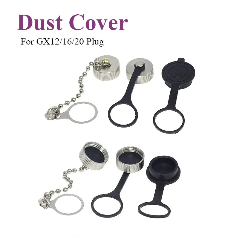 GX12 GX16 GX20 Aviation Plug Dust Cover Metal/Plastic GX Series Waterproof Plug Socket Cap GX16 Connector Protective Sleeve