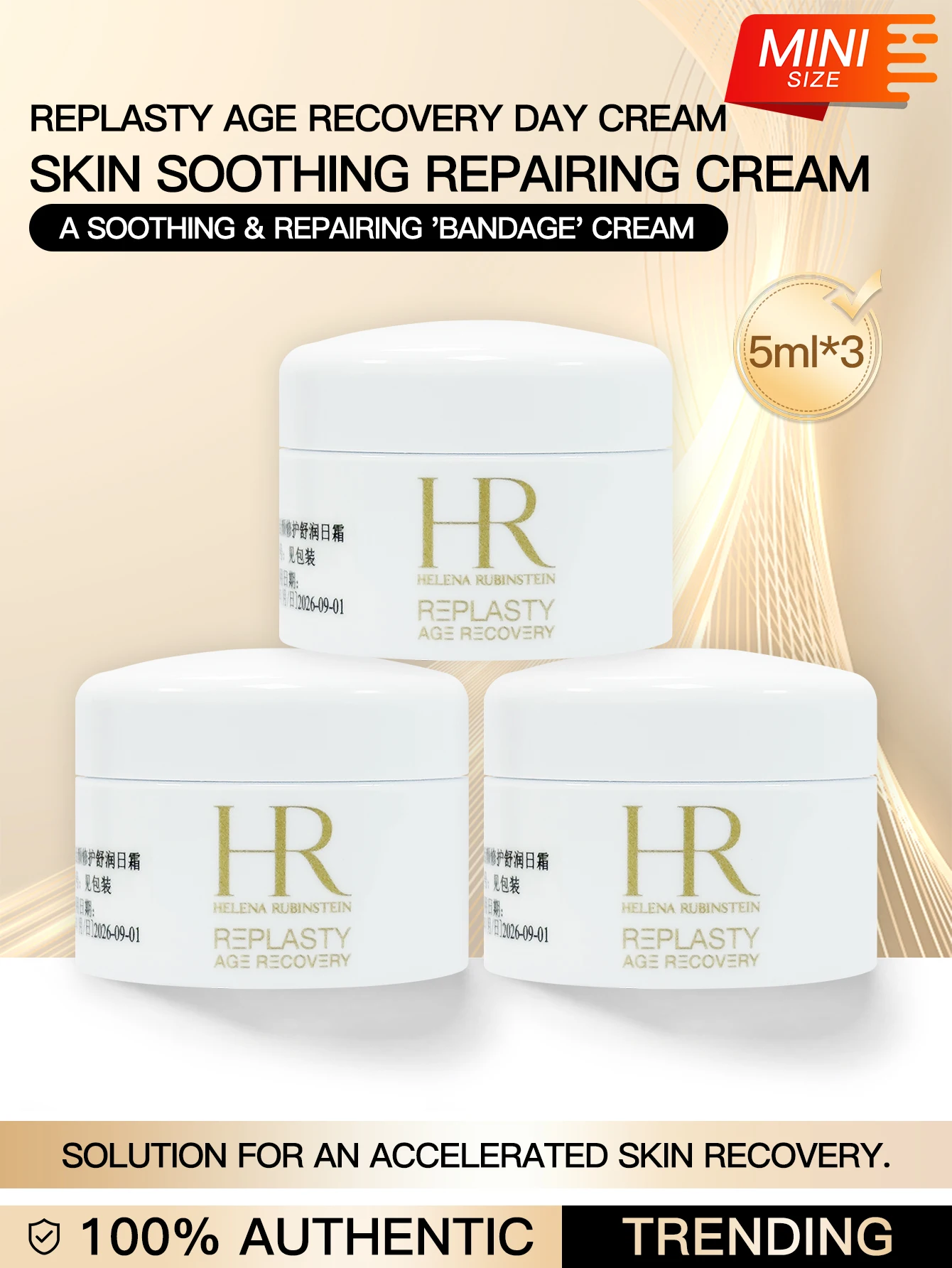 HELENA RUBINSTEIN REPLASTY AGE RECUPERY PIEL SOOTHING RESTORATIVO CUIDADO DÍA 5ml*3