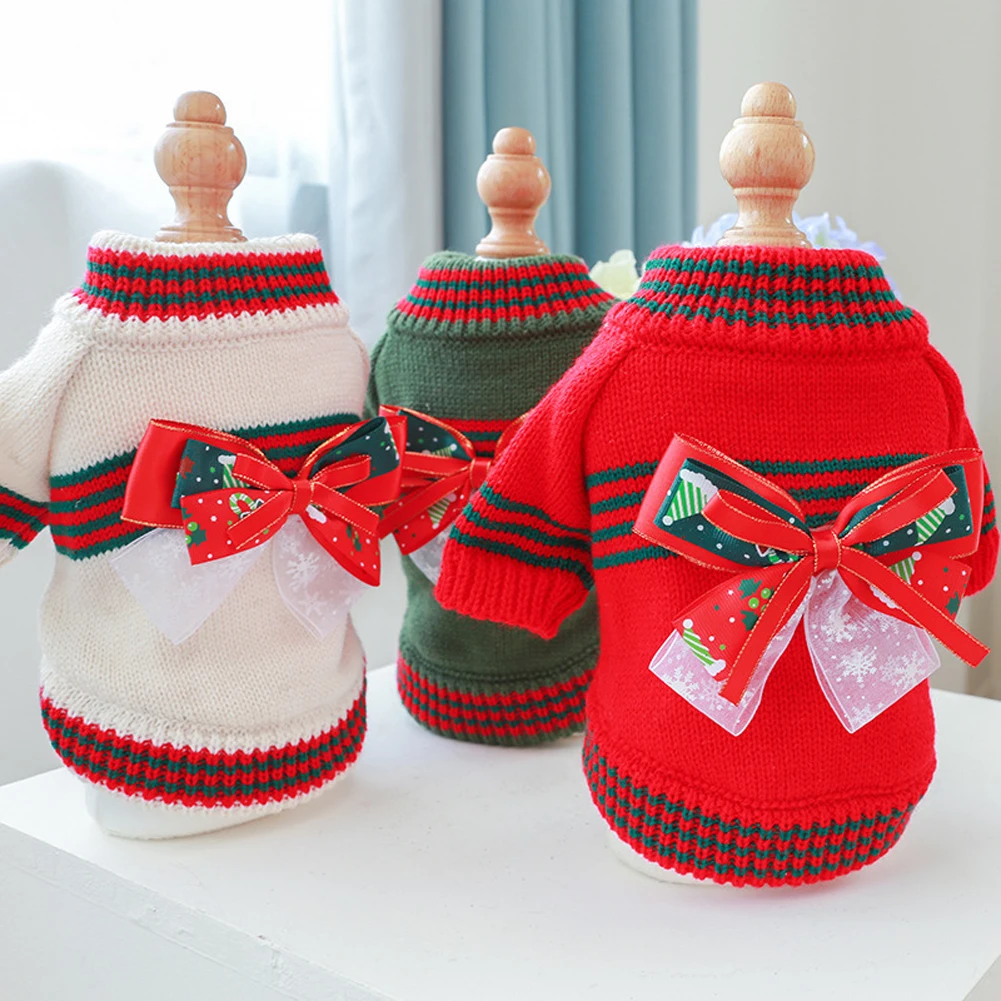 Knitted Cat Dog Sweater Autumn Winter Warm Costumes Apparels Coats Pet Products - Image 5