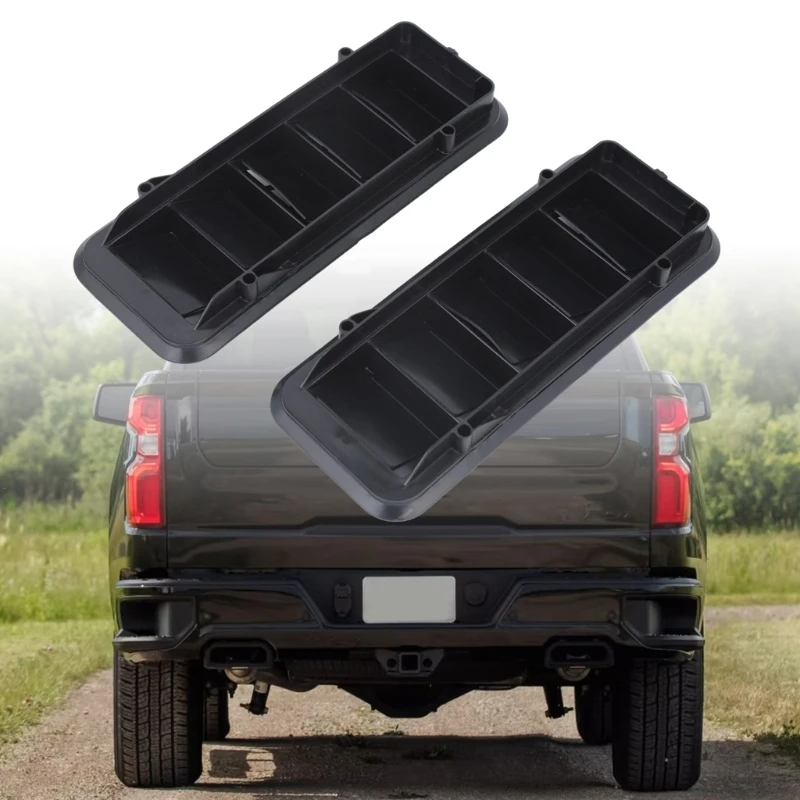Cabin Pressure Relief Assemblies, 2-Piece ABS and Rubber Direct-Install Set for 1500 2500 3500 Pickup Trucks, Helps Release X37F