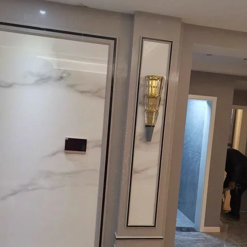 

Parlor Bedroom Nordic Crystal LED Wall Lamp Surface Mount Bathroom Lights 110-220V G 4 Home Decoration Loft Sconce