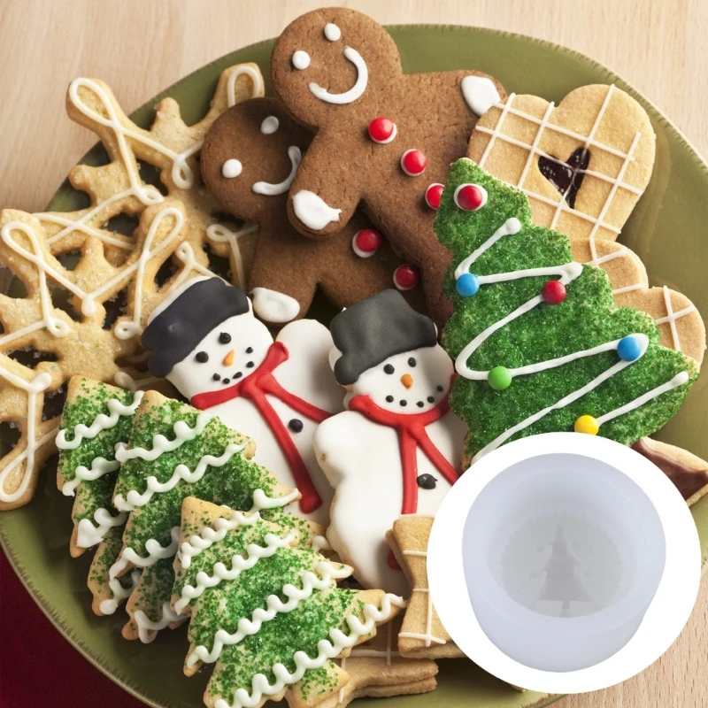 Stampi in silicone per albero Natale Stampo per torta fondente per realizzare stampi per sapone per candele