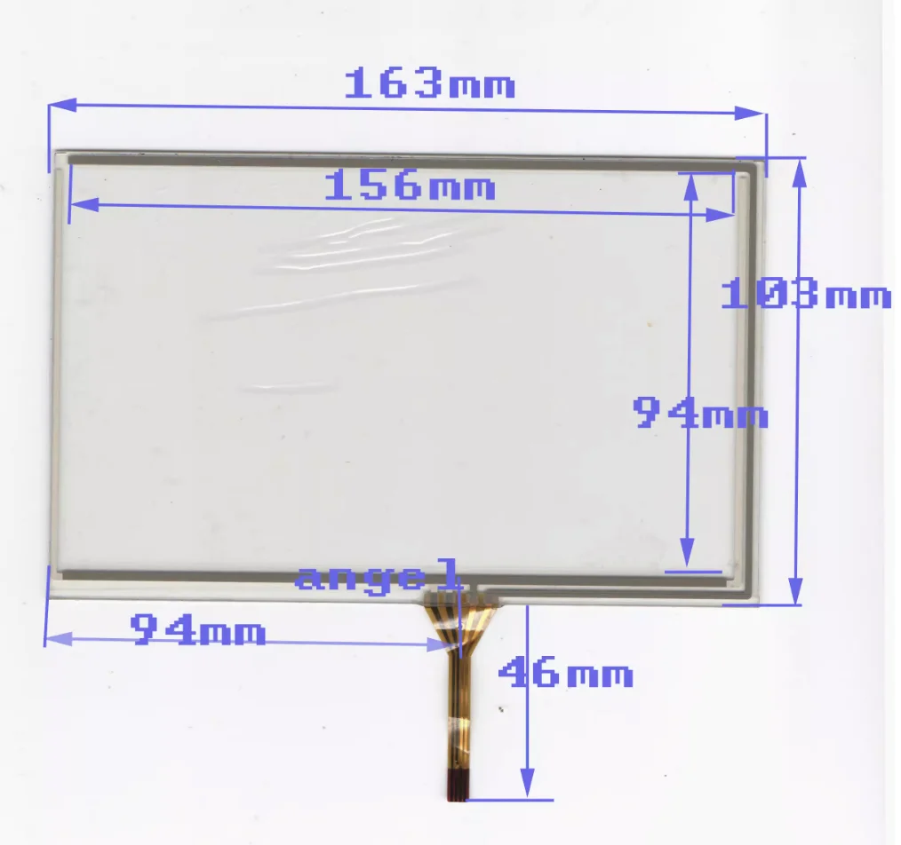 

7-inch four wire resistor touch external screen handwriting screen Kejunda touch 163 * 103 navigation use