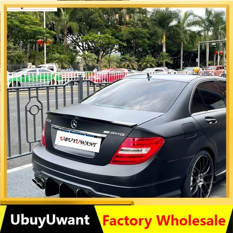 For BENZ W204 2008 2009 2010 2011 2012 2013 2014 C-class C180 C200L C63 Spoiler Carbon Fiber Car Rear Trunk Wing Spoiler