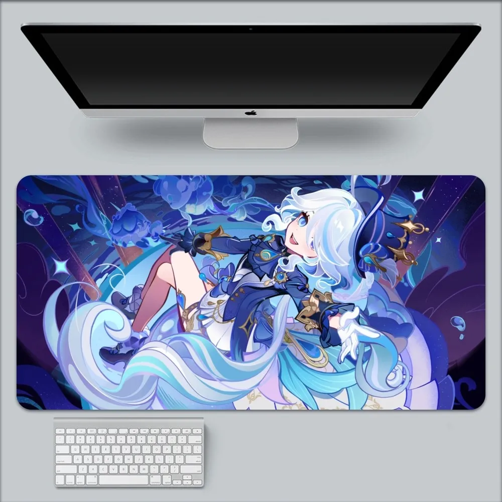 Furina Genshin Impact Mouse Pad Large Gaming Compute Gamer PC Keyboard Mouses Mat