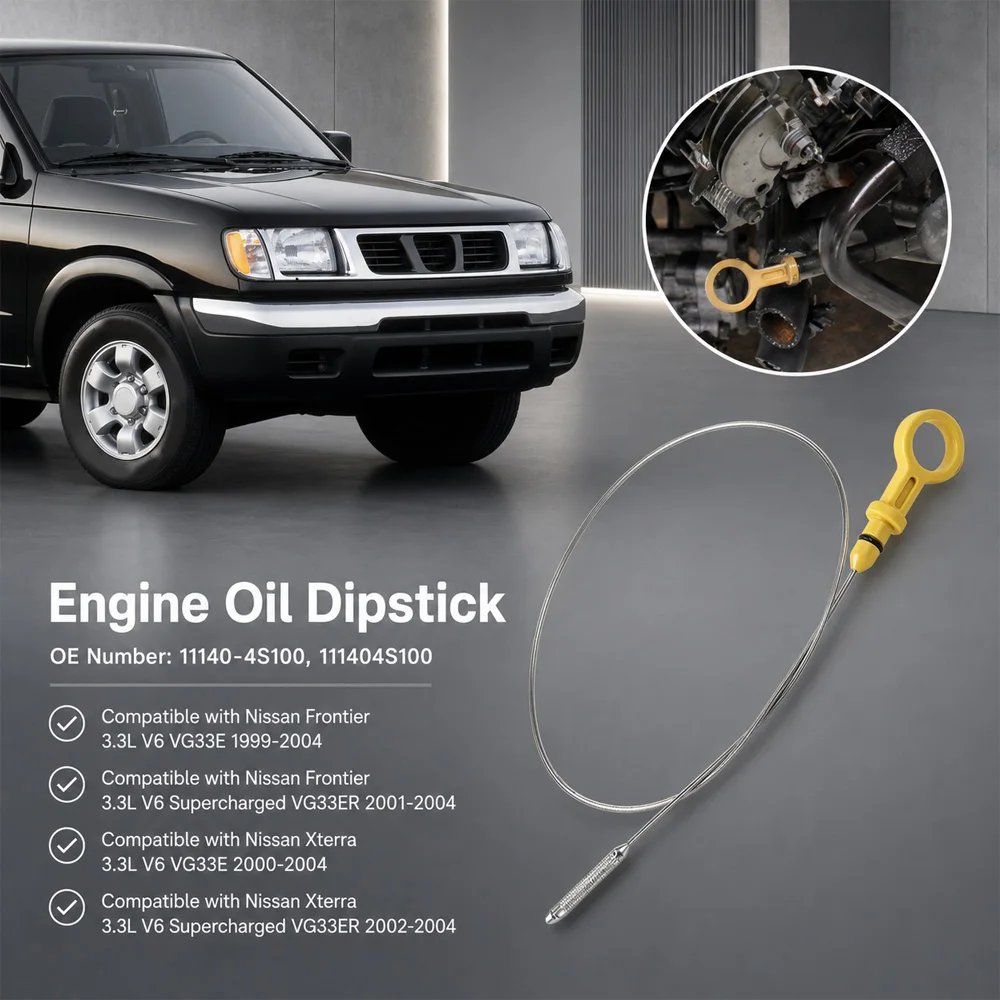 For Nissan Frontier Xterra 3.3L V6 1999  2000 2001 2002 2003 2004 Engine Oil Level Dipstick Replacement 11140-4S100 111404S100