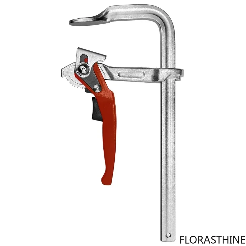 Ratcheting Table F Clamp Alloy Steel Woodworking Clamp Release Quick Heavy Duty Guide Rail Fixture System