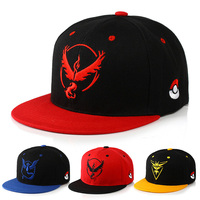 Go Team Valor Men Women Baseball Cap Mystic Team Instinct Unisex Snapback Embroidery Teenage Anime Hip Hop Dad Hat Gorras H018