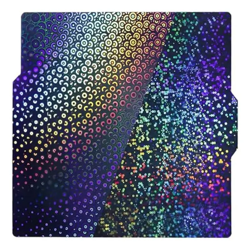 Highly Recommended Rainbow Circles+Kaleidoscope PEK Textured Sheet For Bambu Lab X1/X1C/X1E/P1P/P1S/A1, Flexible PEK Build Plate
