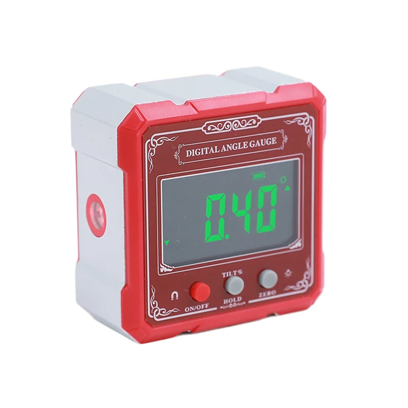 ABDJ-Digital Angle Measuring Instrument 4-Sided Magnetic Dual Laser Inclinometer With Tilt Detection Functionality