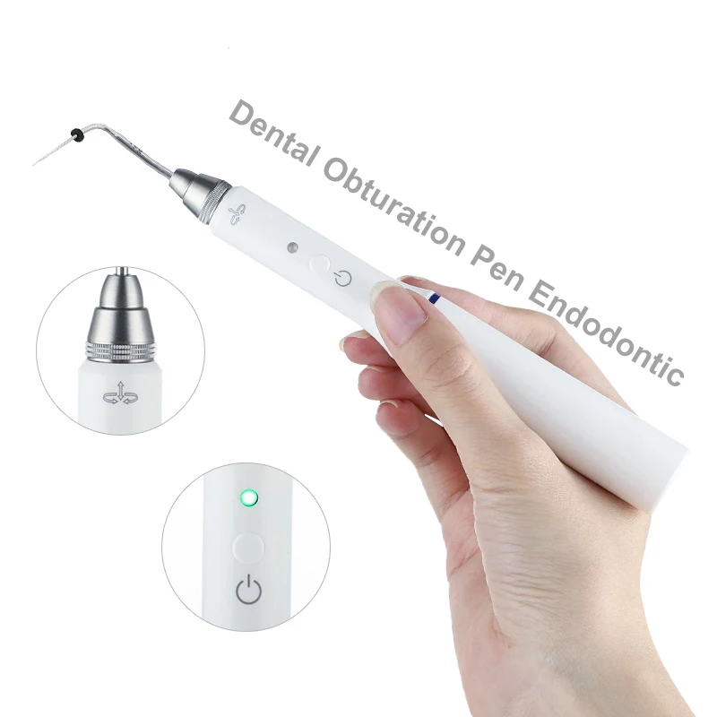Dental Gutta-percha Cutter Dental Cordless Gutta Percha Obturation Pen +2pcs Tips Root Canal Filling System 3 Second Heating