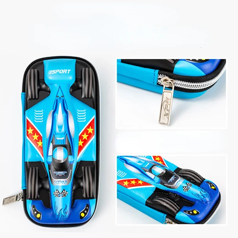 Imagem -04 - Super Legal 3d Racing Carro Lápis Cases à Prova Deva Água Eva Bolsa de Lápis Titular Presente para o Menino Estudante Papelaria Alta Qualidade