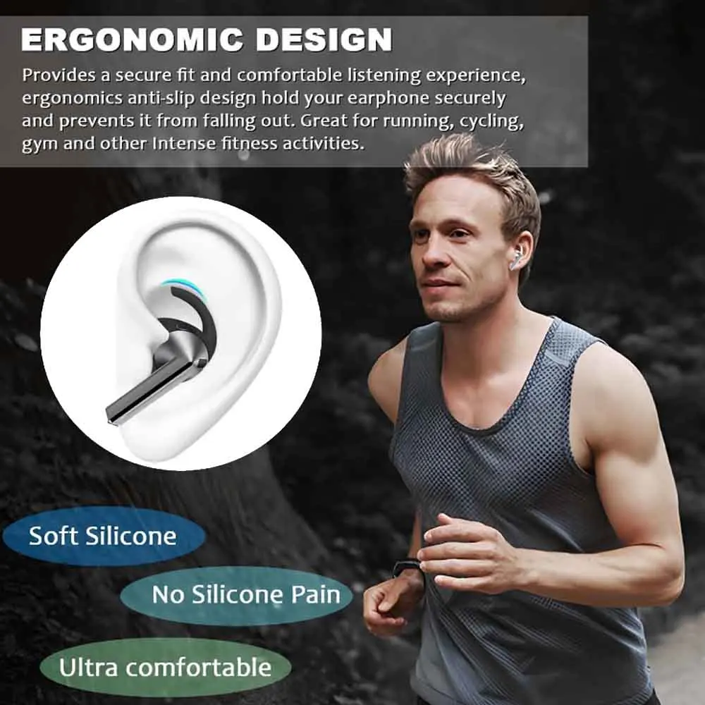 2 Pary Końcówek do Słuchawek Samsung Galaxy Buds 3 / 3Pro z Haczykami na Uszy, Antypoślizgowe Silikonowe Nakładki, Etui na Słuchawki — zdjęcie produktu 2