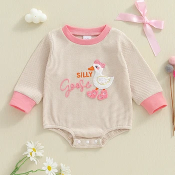 Letter Embroidery Baby Romper 1