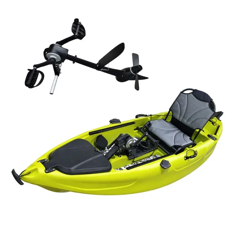 Factory Direct Plastic Kayak Fishing Boat Electric Motor Boat Pedal Boat with Metal Pedal System and Electric